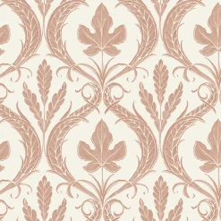 DM4923 Brown Beige Adirondack Damask Wallpaper