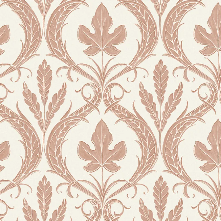 DM4923 Brown Beige Adirondack Damask Wallpaper