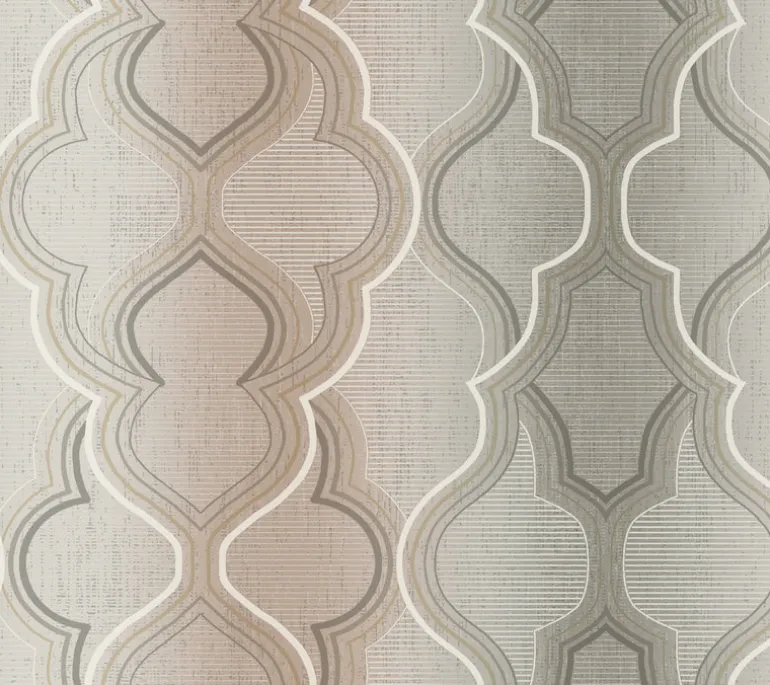 DM4943 Brown Modern Ombre Damask Wallpaper