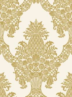 DM4971 Gold Pineapple Plantation Wallpaper