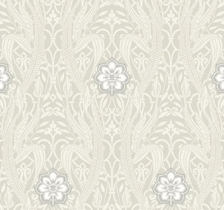 DM4992 Gray Gatsby Damask Wallpaper