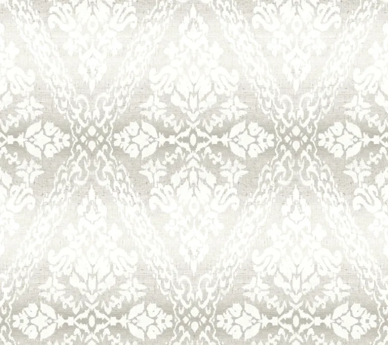 DM4934 Gray Tudor Diamond Damask Wallpaper
