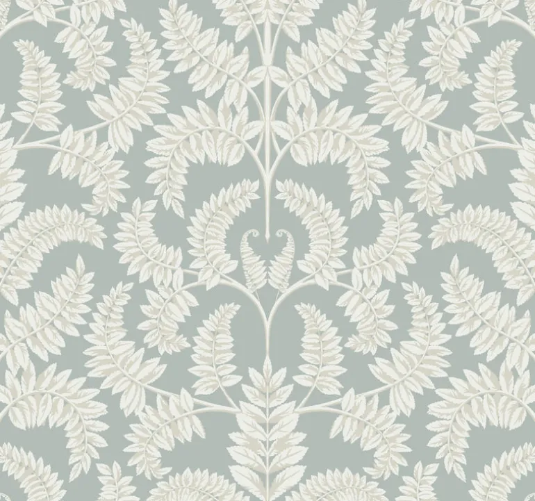 DM4964 Green Royal Fern Damask Wallpaper
