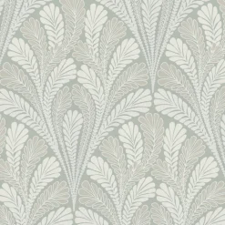 DM5023 Green Shell Damask Wallpaper