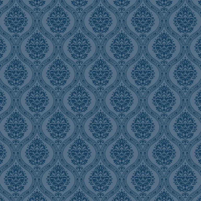 DM5030 Navy Petite Ogee Wallpaper