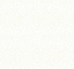 DM5032 White Catherdral Damask Wallpaper
