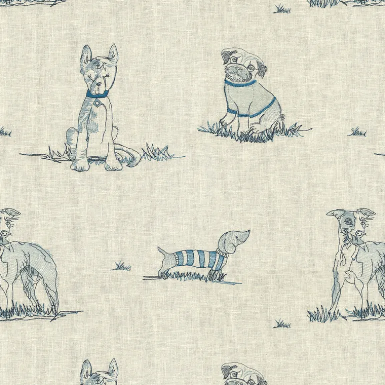 Dog Days EMB Porcelain P/K Lifestyles Fabric