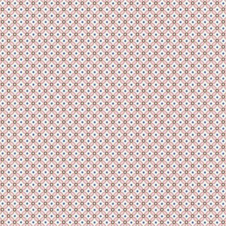 Eebe Pink Floral Geometric Wallpaper