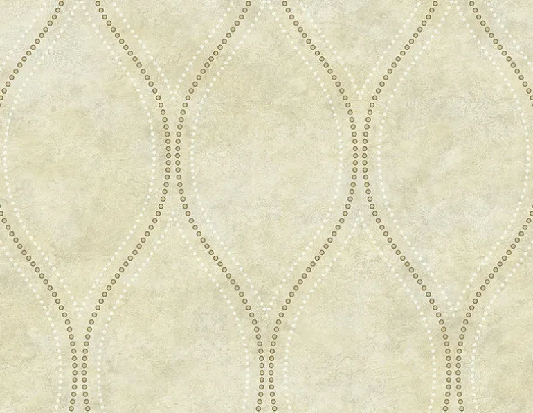 Eira Beige Marble Ogee Wallpaper