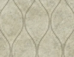 Eira Light Brown Marble Ogee Wallpaper