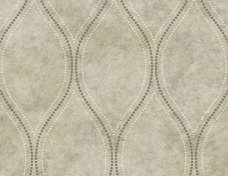 Eira Light Brown Marble Ogee Wallpaper
