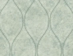 Eira Seafoam Marble Ogee Wallpaper