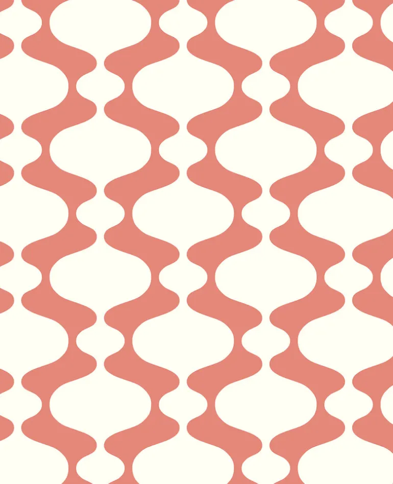 Emilio Coral Retro Wallpaper