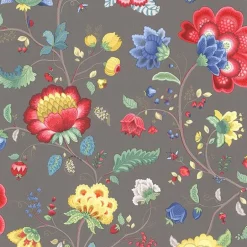 Epona Charcoal Floral Fantasy Wallpaper