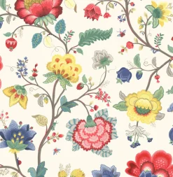 Epona Cream Floral Fantasy Wallpaper