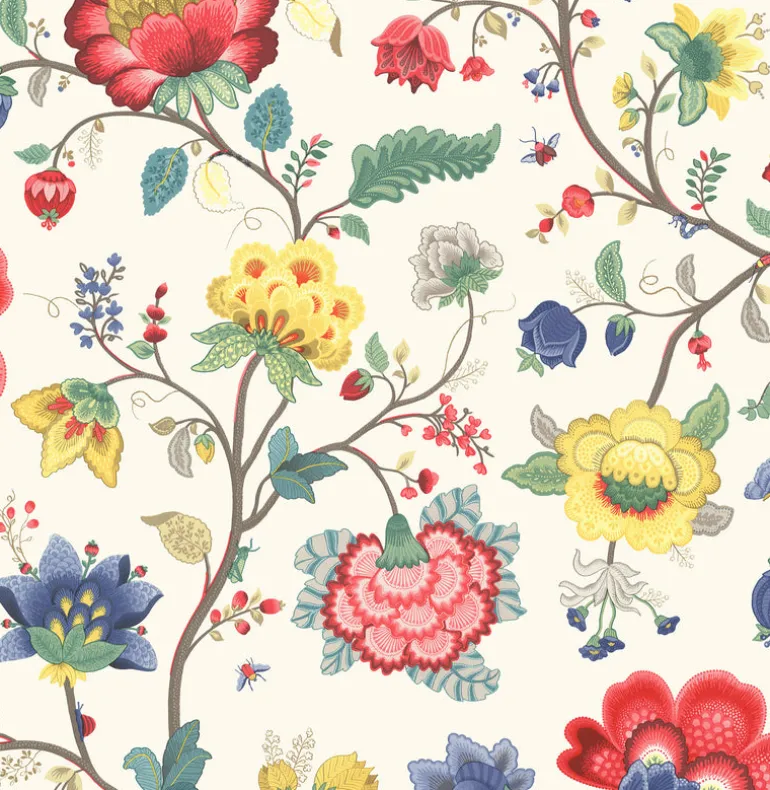Epona Cream Floral Fantasy Wallpaper