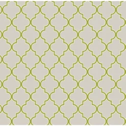 ER8198 Pearl Grey Lime Green Waverly Buzzing Around Trellis Wallpaper