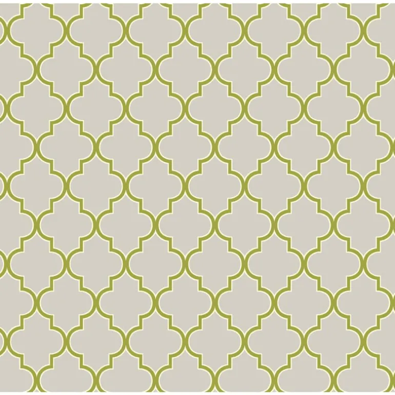 ER8198 Pearl Grey Lime Green Waverly Buzzing Around Trellis Wallpaper