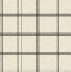 Ester Black Plaid Wallpaper