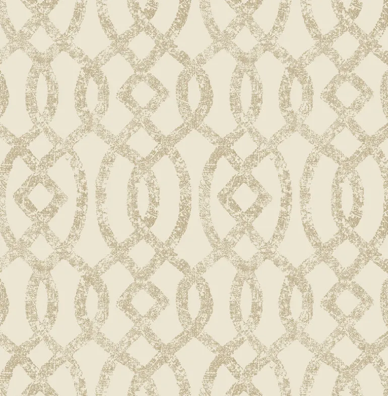 Ethereal Bronze Trellis Wallpaper
