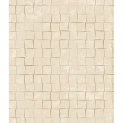 Evolve Cubist Taupe Geometric Wallpaper