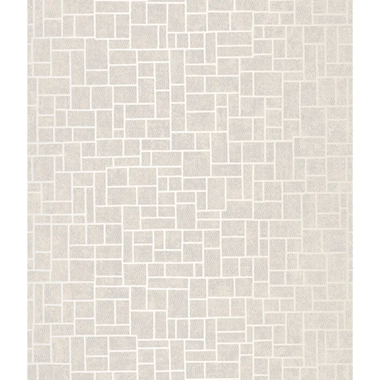Evolve Etude Light Grey Geometric Wallpaper