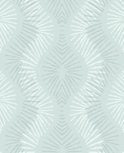 Feliz Seafoam Beaded Ogee Wallpaper