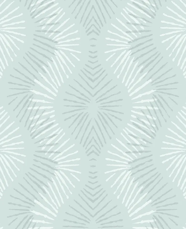 Feliz Seafoam Beaded Ogee Wallpaper