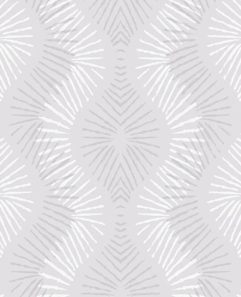 Feliz Silver Beaded Ogee Wallpaper