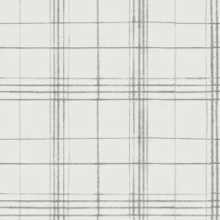 FH4018 Beige/Gray Farmhouse Plaid Wallpaper