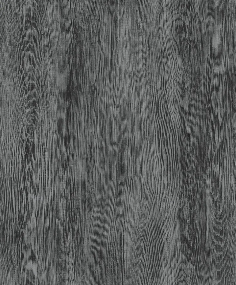 FH4055 Black Quarter Sawn Wood Wallpaper