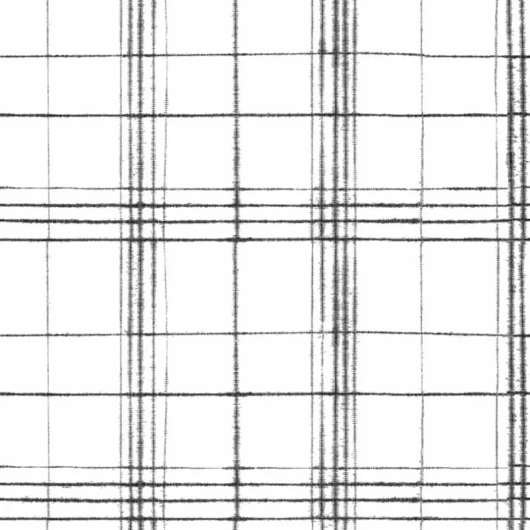 FH4016 Black/White Farmhouse Plaid Wallpaper