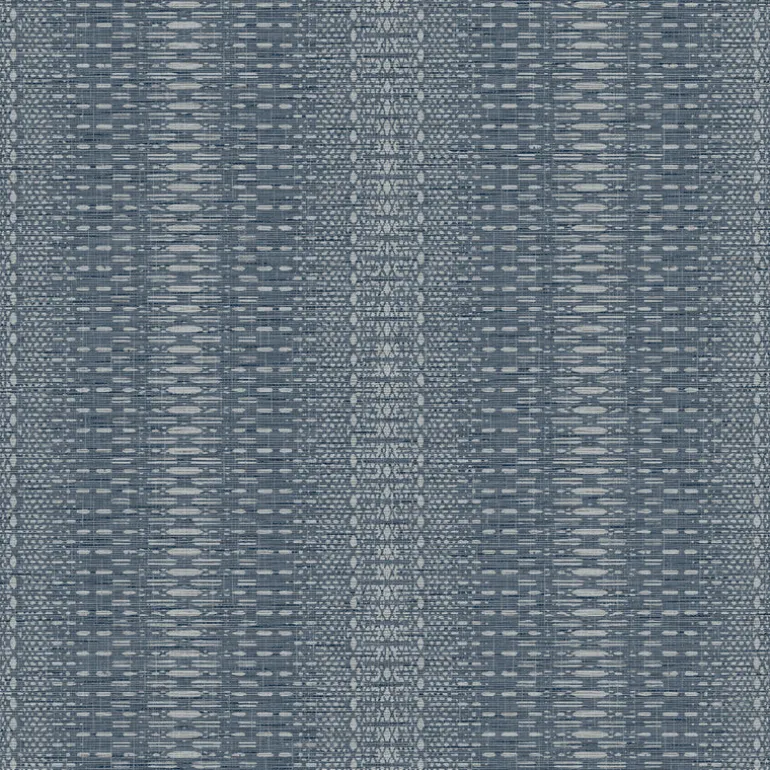 FH4011 Navy Market Stripe Wallpaper
