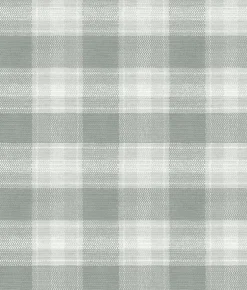FH4082 Sage Woven Buffalo Check Wallpaper