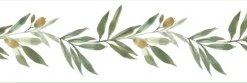 FH4099BD Green Olive Branch Border