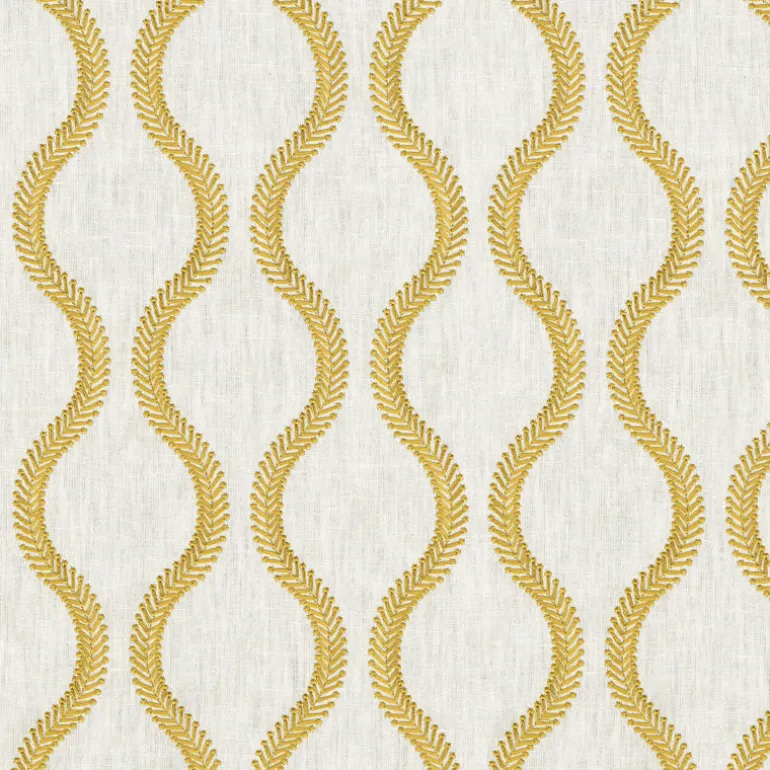 Flourish Emb Gold P/K Lifestyles Fabric