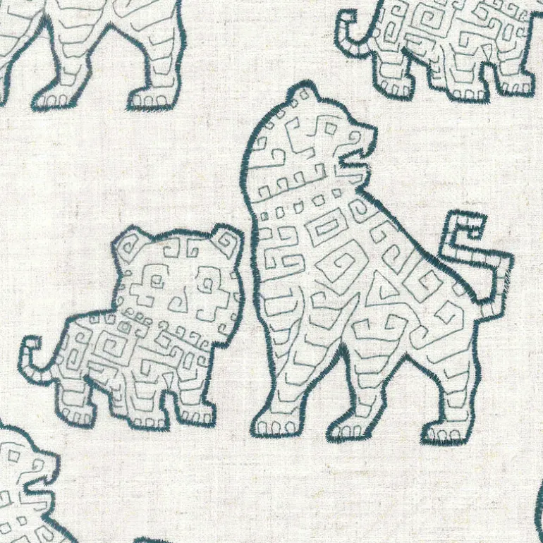 Foo Dog Aegean Regal Fabric