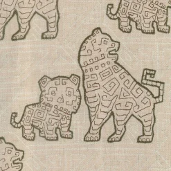 Foo Dog Mocha Regal Fabric