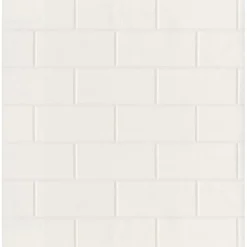 For Your Bath III Paintable White Tile Wallpaper