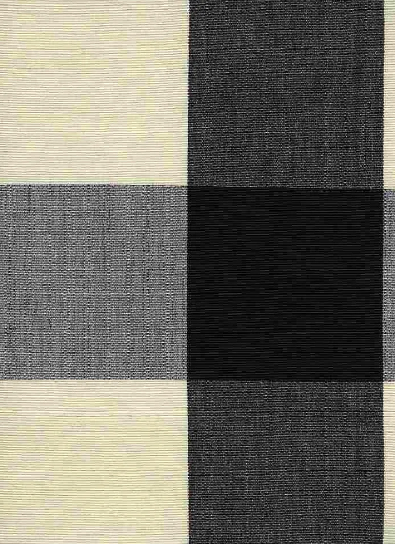 Four Inch Check 3163 Black Natural Laura Kiran Fabric