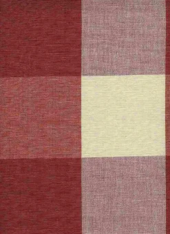 Four Inch Check 3170 Blossom Cream Laura Kiran Fabric