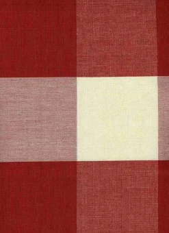 Four Inch Check 3163 Tomato Laura Kiran Fabric