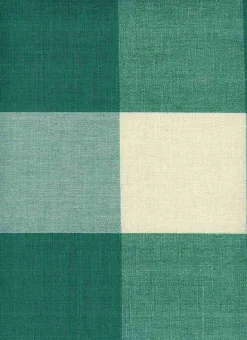 Four Inch Check 3170 Turquoise Laura Kiran Fabric