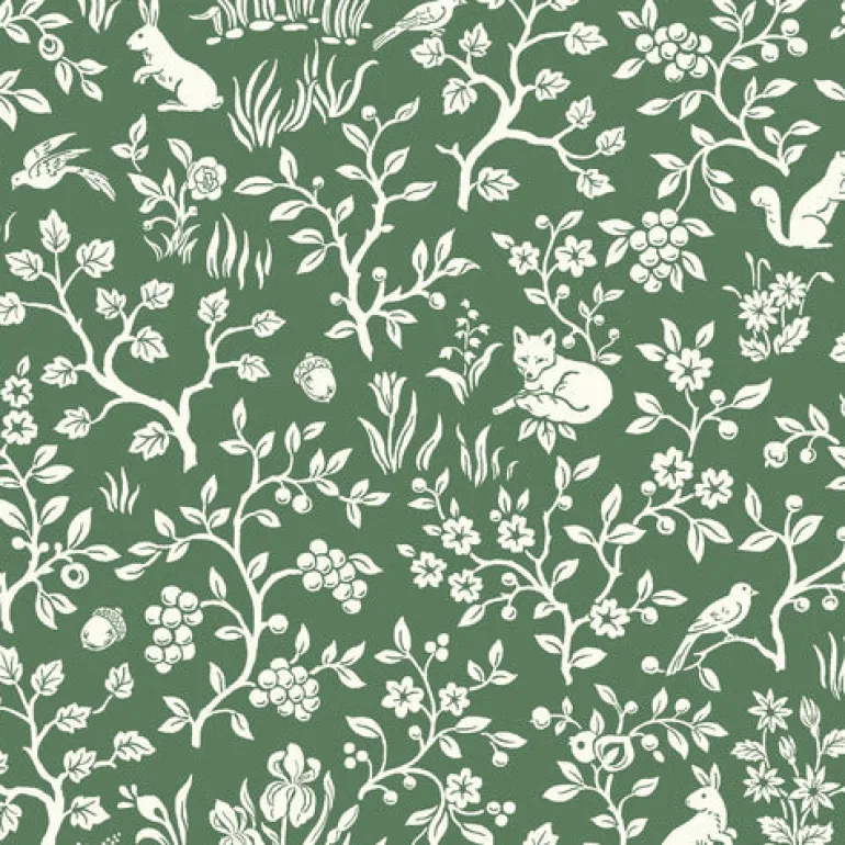 Fox & Hare Forest Green Magnolia Home Vol. II Wallpaper