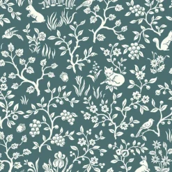 Fox & Hare Weekends (Teal) Magnolia Home Vol. II Wallpaper
