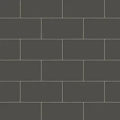 Freedom Black Subway Tile Wallpaper