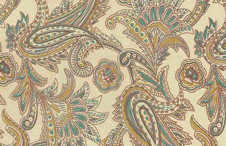 French Paisley Print Santa Fe Laura Kiran Fabric