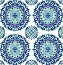 Gemma Indigo Boho Medallion Wallpaper