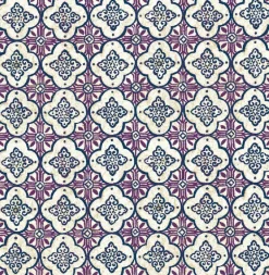 Geo Violet Quatrefoil Wallpaper