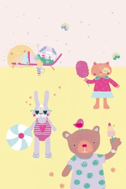 Girls On Holiday Wall Mural
